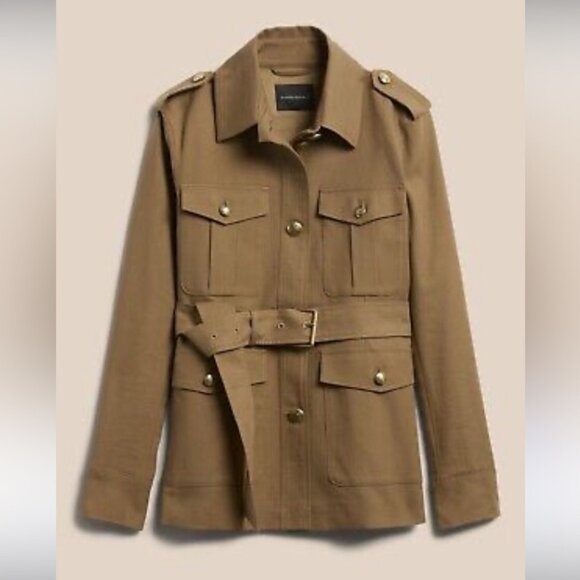 Banana Republic Voyage Belted Trench Jacket Khaki - Picture 2 of 14